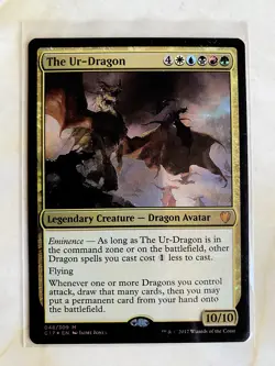 MTG The Ur-Dragon - NM - Sleeved - Throne of Eldraine - FOIL - Image 1