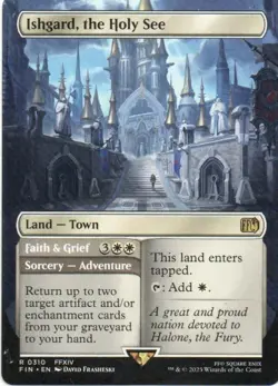 MTG: Final Fantasy: Borderless Ishgard, the Holy See: Lightly Played Condition - Image 1