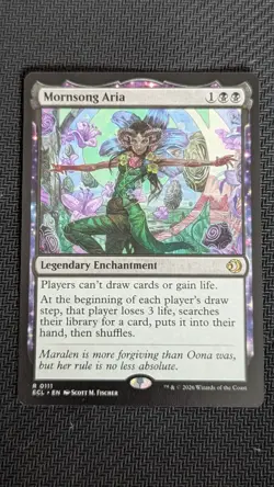 Mornsong Aria Lorwyn Eclipsed Rare MTG Tutor Legendary Enchantment - Image 1