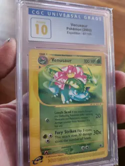 (POP 2) CGC 10 PRISTINE Venusaur 67/165 Expedition 2002 eReader Pokemon Card - Image 1
