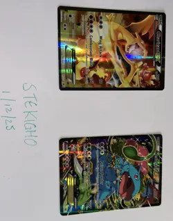 Charizard EX XY121 Black Star Promo , Venasaur EX XY123 Black Star Promo Pokemon - Image 1
