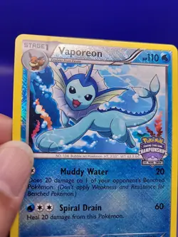 Vaporeon - 25/108 - State Championships Promo Rare Holo - Pokemon Card - MP - Image 2