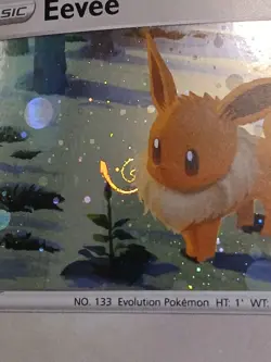 GALAXY SWIRL Pokemon Eevee SWSH 190 Holo Black Star Promo - Image 1