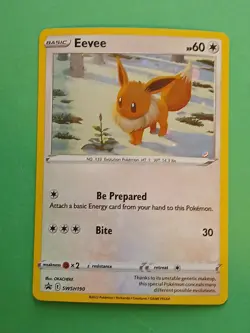 GALAXY SWIRL Pokemon Eevee SWSH 190 Holo Black Star Promo - Image 2