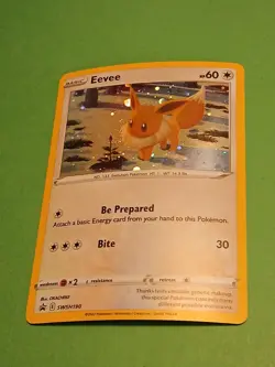 GALAXY SWIRL Pokemon Eevee SWSH 190 Holo Black Star Promo - Image 3