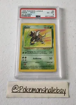 Pinsir 9/64 - Jungle Set *PSA 6 - EX-MT* No Symbol Error Holo Pokemon Card - Image 1