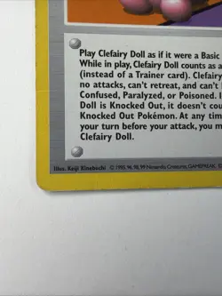 Clefairy Doll Trainer 70/102 MP Base Set Rare Unlimited TCG Non Holo - Image 3