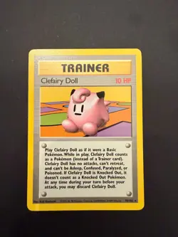 Pokemon TCG Trainer Card Clefairy Doll Base 70/102 Regular Near Mint! - Image 1