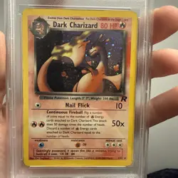Dark Charizard 4/82 Team Rocket Holo 2000 Pokemon Card Graded PSA 4 - Image 3