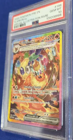 FLAREON EX 146/131 PSA 10 PRISMATIC EVOLUTIONS SIR POKEMON CARD ENGLISH - Image 2