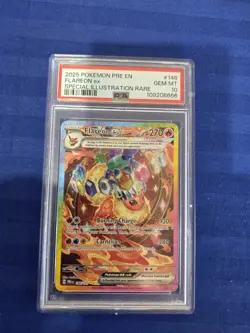 FLAREON EX 146/131 PSA 10 PRISMATIC EVOLUTIONS SIR POKEMON CARD ENGLISH - Image 5