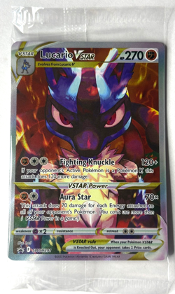 Pokemon TCG Lucario VSTAR SWSH291 Black Star Promo Full Art SEALED - Image 1