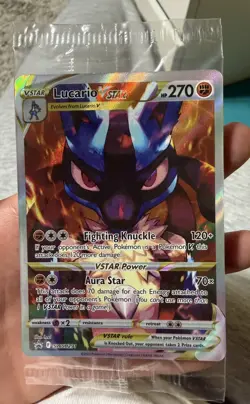 Pokemon TCG Lucario VSTAR SWSH291 Black Star Promo Full Art SEALED - Image 1