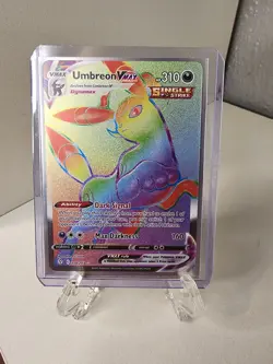 Umbreon VMAX Secret Rare 214/203 Swsh07 Evolving Skies Holo Rainbow Pokemon TCG - Image 1