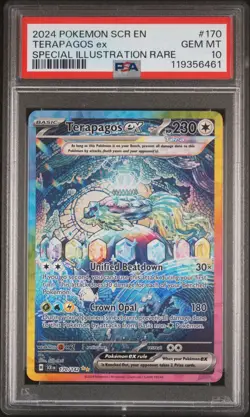 Pokemon TCG Terapagos EX Card 170/142 Sv07 Stellar Crown Sir PSA 10 Gem Mint - Image 1