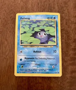 Pokemon Cards TCG: Poliwag 62/75 Neo Discovery WOTC Unlimited Vintage 2001 Card - Image 1