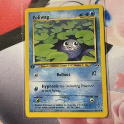Poliwag 62/75 Common 1st Edition Pokemon Card (Neo Discovery) - LP - Image 1