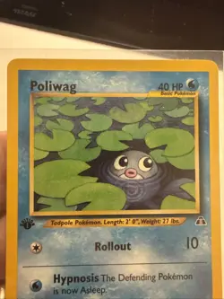 Pokemon TCG Neo Discovery Poliwag Card 62/75 1st Edition - Image 3