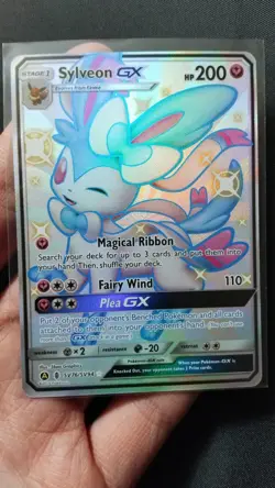 Sylveon GX SV76/SV94 Pokemon Fates Holo Full Art Card pack fresh nm - Image 1