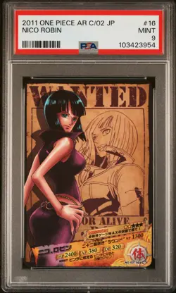 One Piece AR carddass Robin 2011 02-16 C japanese PSA 9 Wanted Robin Mint - Image 1