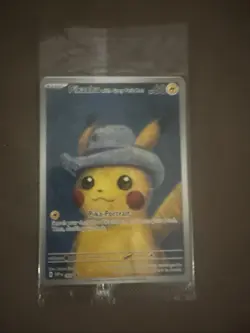 Pokemon x Van Gogh Museum Pikachu with Grey Felt Hat Promo Card SVP 085 Sealed - Image 5