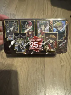 Yu-Gi-Oh Cards - 25th Anniversary Tin - DUELING HEROES (3 18-Card Mega Packs) - Image 1