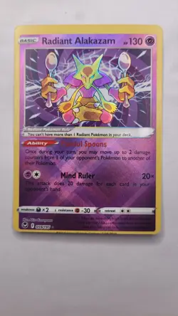 Pokemon TCG - Radiant Alakazam 59/195 - SWSH Silver Tempest - NM - Image 1