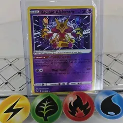 Pokemon TCG Radiant Alakazam 59/195 Silver Tempest 2022 NM - Image 1