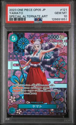 PSA 10 - Yamato - OP01 121 AA SEC SP OP05 - Japanese One Piece Awakening New Era - Image 1