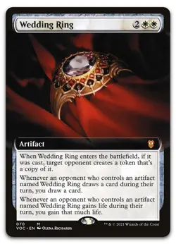 Wedding Ring (Extended Art) #70 (NM) Crimson Vow VOC Magic MTG - Image 1