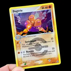Dugtrio 22/112 EX FireRed LeafGreen RARE REVERSE HOLO Pokemon Card 2004 LP-NM - Image 3