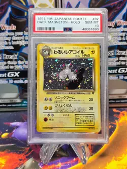 PSA 10 Gem Mint Dark Magneton #82 Team Rocket JAPANESE Holo Pokemon Card - Image 1