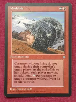 Magic The Gathering ICE AGE MUDSLIDE red card MTG - Image 1
