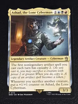MTG Universes Beyond: Doctor Who Ashad, the Lone Cyberman 0113 NM Rare - Image 1