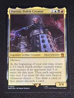 MTG Universes Beyond: Doctor Who Davros, Dalek Creator Foil 0001 NM Mythic - Image 1