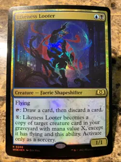 MTG TCG Wilds of Eldraine Likeness Looter 0208 Foil Rare - Image 1