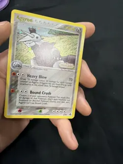 Pokemon Aggron Reverse Holo Stamped EX Legend Maker 2/92 NM Swirl - Image 2