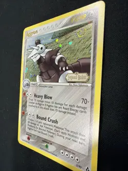 Pokemon Aggron Reverse Holo Stamped EX Legend Maker 2/92 NM Swirl - Image 5