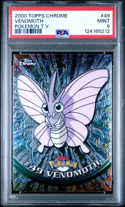 2000 TOPPS CHROME POKEMON T.V. #49 VENOMOTH PSA 9 - Image 1