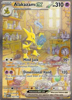 Pokemon Alakazam EX Scarlet & Violet 151 Full Art SIR 201/165 - Image 1