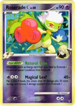 Pokemon Roserade C 2009 Supreme Victors 40/147 Cynthia SP Holo Rare Card - Image 1