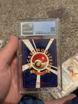 CGC 8.5 Brock's Rhydon Japanese Gym Heroes **SWIRL** 112 Holo Pokemon Card - Image 2