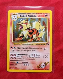 Blaine’s Arcanine Holo 1/132 - Gym Challenge | Vintage Pokemon WOTC - Image 1