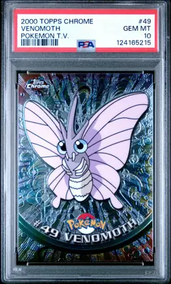 2000 TOPPS CHROME POKEMON T.V. #49 VENOMOTH PSA 10 - Image 1