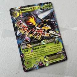 MEGA M BEEDRILL EX Promo XY158 Pokemon TCG 2016 XY Black Star Promo Mega Holo - Image 2