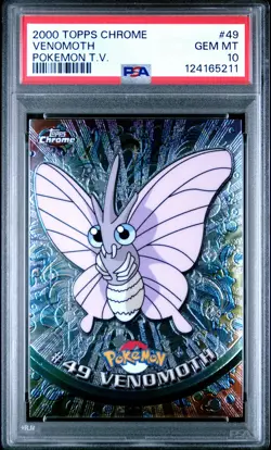 2000 TOPPS CHROME POKEMON T.V. #49 VENOMOTH PSA 10 - Image 1