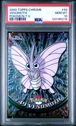 2000 TOPPS CHROME POKEMON T.V. #49 VENOMOTH PSA 10 - Image 1