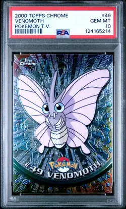 2000 TOPPS CHROME POKEMON T.V. #49 VENOMOTH PSA 10 - Image 1