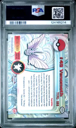 2000 TOPPS CHROME POKEMON T.V. #49 VENOMOTH PSA 10 - Image 2