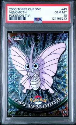2000 TOPPS CHROME POKEMON T.V. #49 VENOMOTH PSA 10 - Image 1